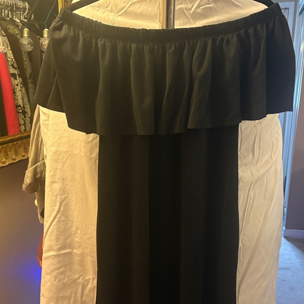 Elegant Black Off-Shoulder Dress Sz M